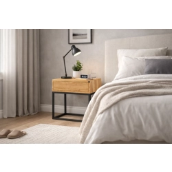 Szafka Nocna z Drewna Litego Dębowego